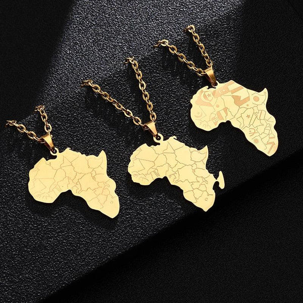 Africa Map Necklace