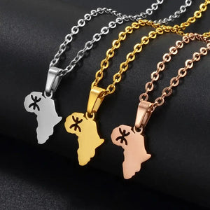 Africa Map Necklace - Berber Pendant