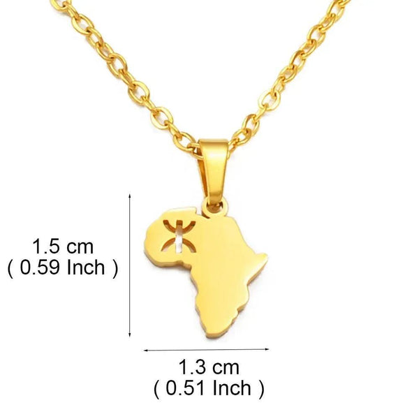 Africa Map Necklace - Berber Pendant