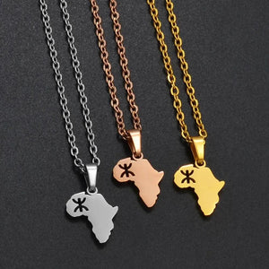 Africa Map Necklace - Berber Pendant
