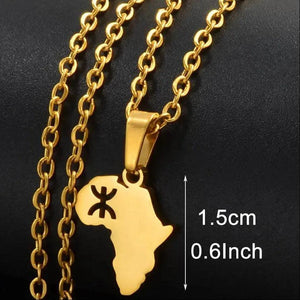 Africa Map Necklace - Berber Pendant