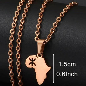 Africa Map Necklace - Berber Pendant
