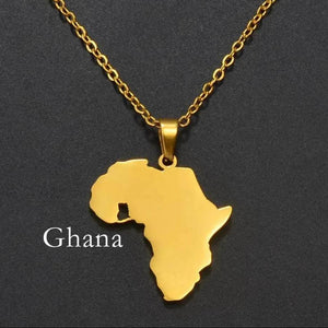 Africa Map Necklace Collection
