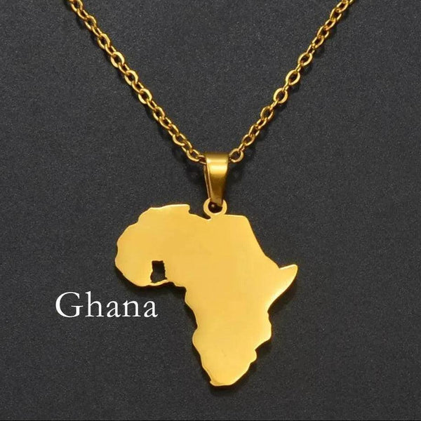 Africa Map Necklace Collection