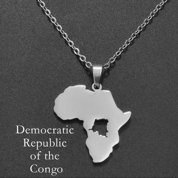 Africa Map Necklace Collection
