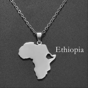 Africa Map Necklace Collection