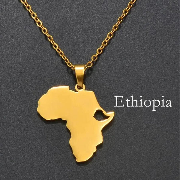 Africa Map Necklace Collection
