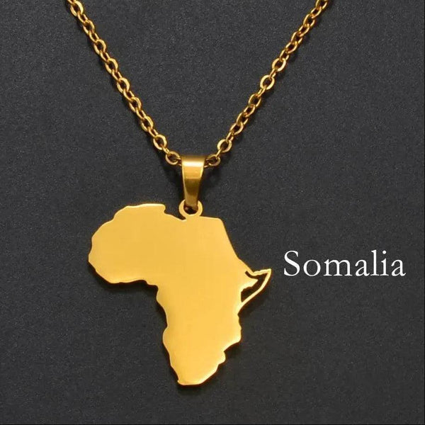 Africa Map Necklace Collection