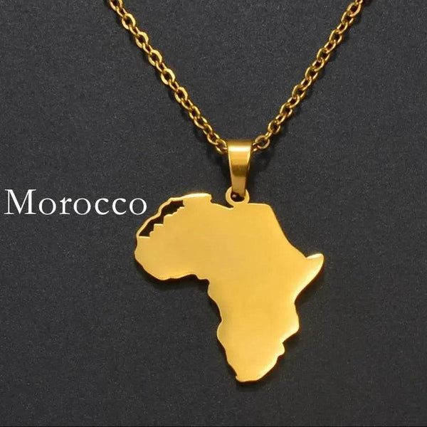 Africa Map Necklace Collection