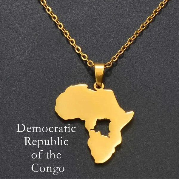 Africa Map Necklace Collection