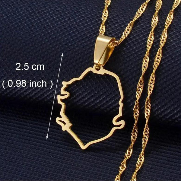 Africa Map Necklace Collection