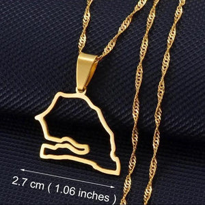 Africa Map Necklace Collection