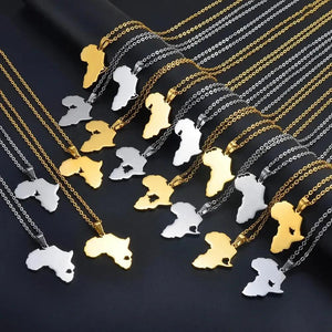 Africa Map Necklace Collection