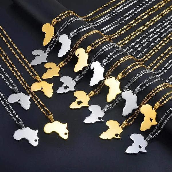 Africa Map Necklace Collection