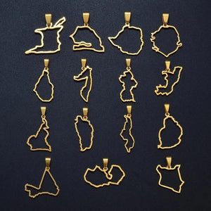 Africa Map Necklace Collection