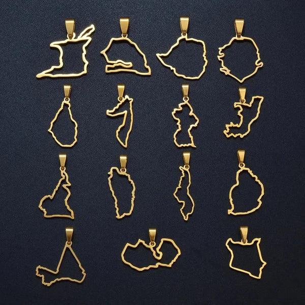 Africa Map Necklace Collection