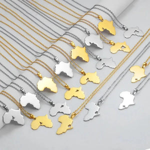 Africa Map Necklace Collection