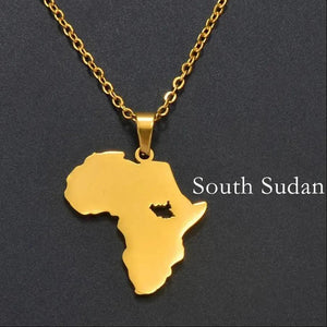 Africa Map Necklace Collection