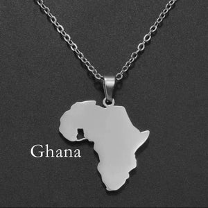 Africa Map Necklace Collection