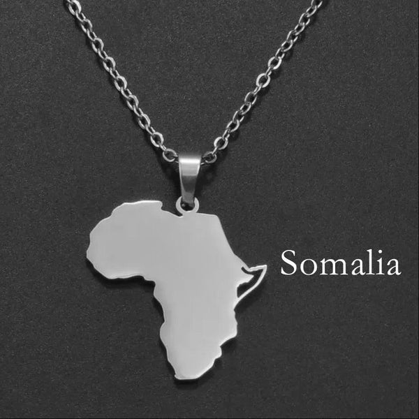 Africa Map Necklace Collection