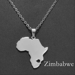 Africa Map Necklace Collection