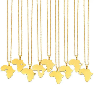 Africa Map Necklace Collection