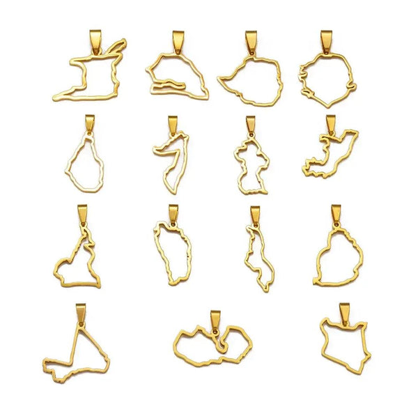 Africa Map Necklace Collection