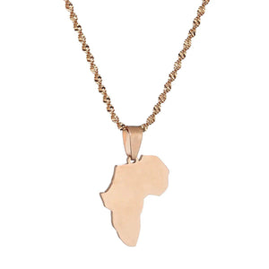 Africa Map Necklace & Earrings