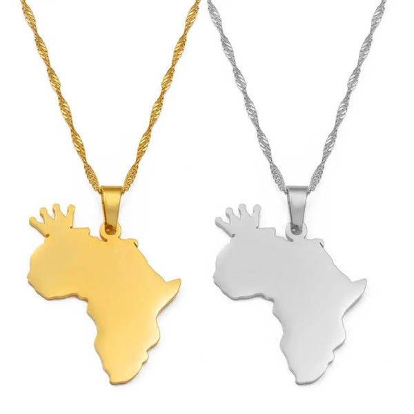 Africa Map Necklace