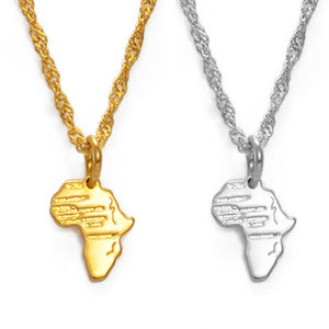 Africa Map Necklace