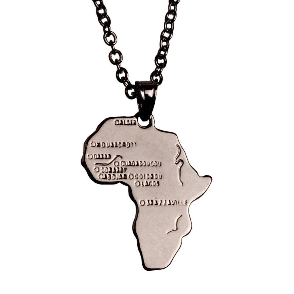 Africa Map Necklace