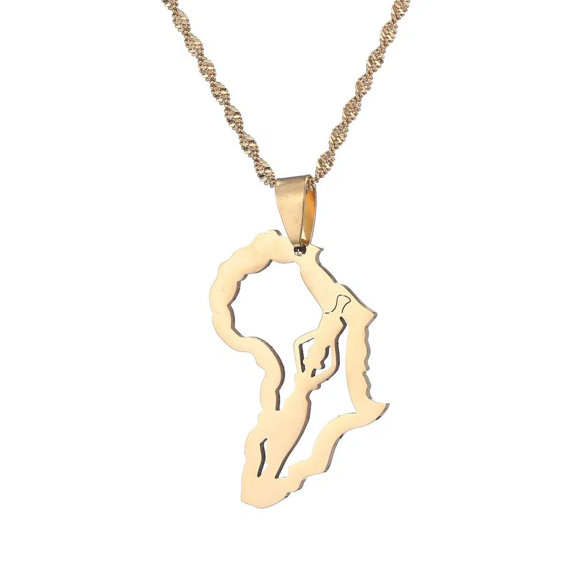 Africa Map Necklace