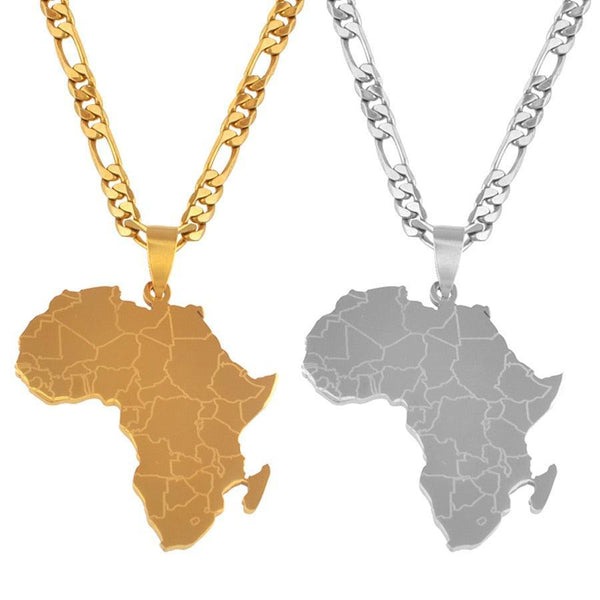 Africa Map Necklace