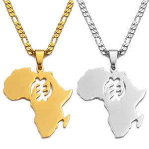 Africa Map Necklace