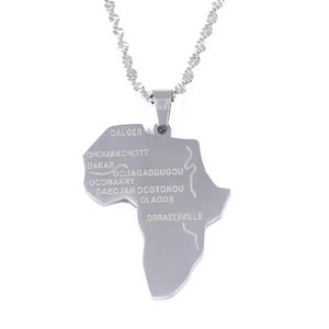 Africa Map Necklace