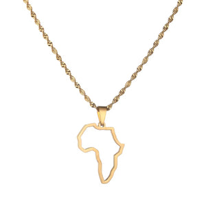 Africa Map Necklace