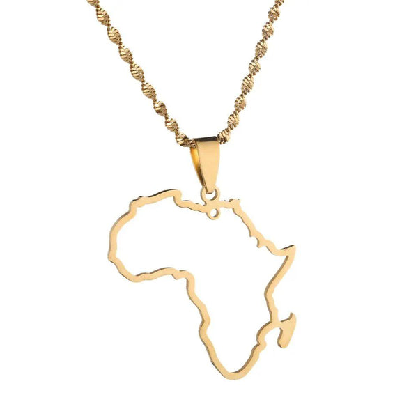 Africa Map Necklace