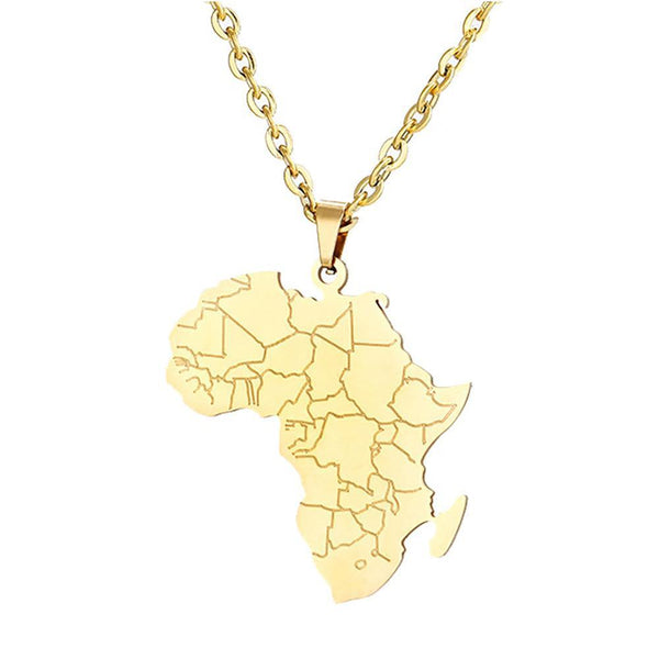 Africa Map Necklace