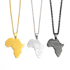 Africa Map Necklace