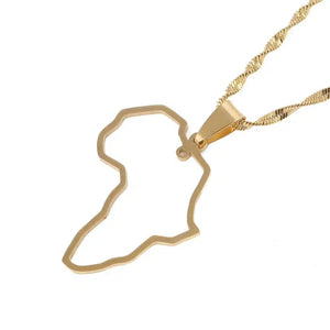 Africa Map Necklace