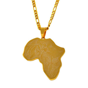 Africa Map Necklace