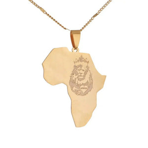 Africa Map Necklace