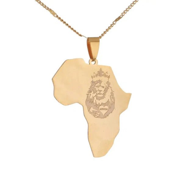 Africa Map Necklace