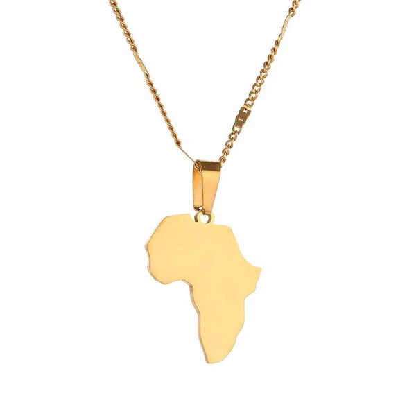 Africa Map Necklace