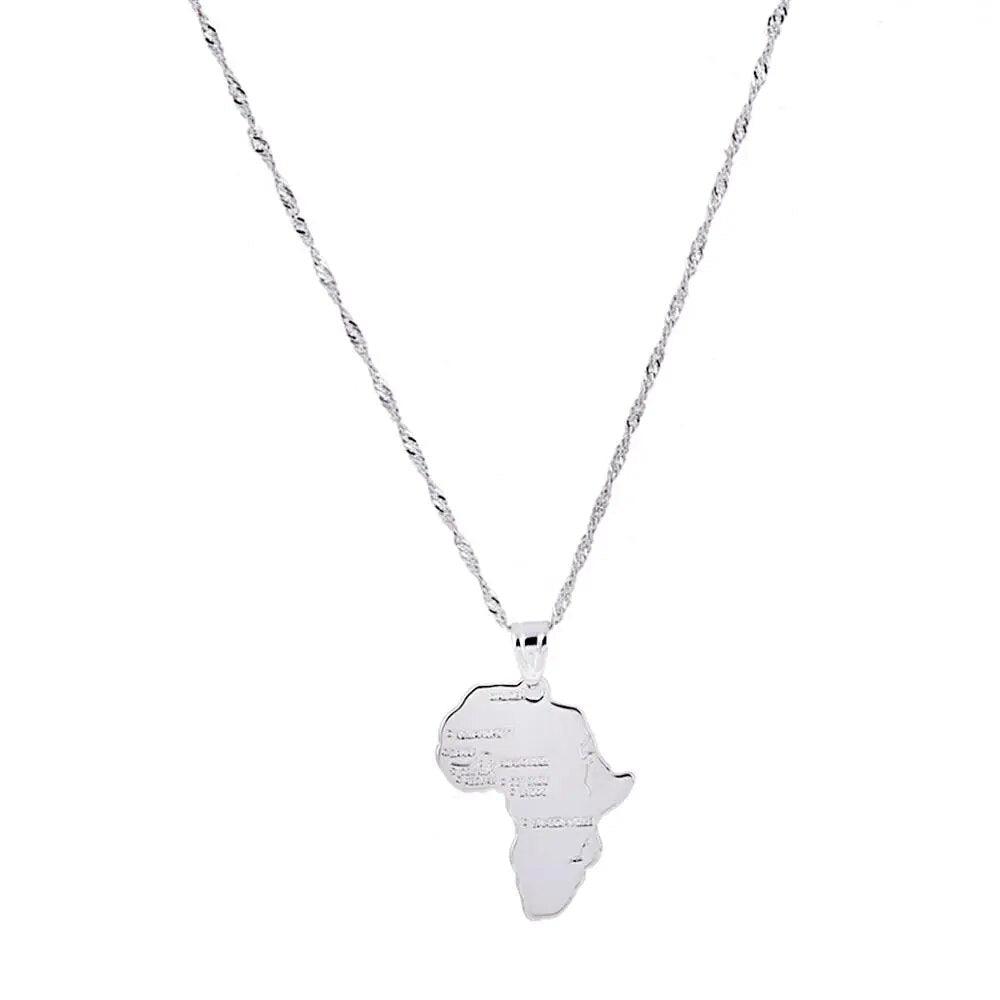 Africa Map Necklace