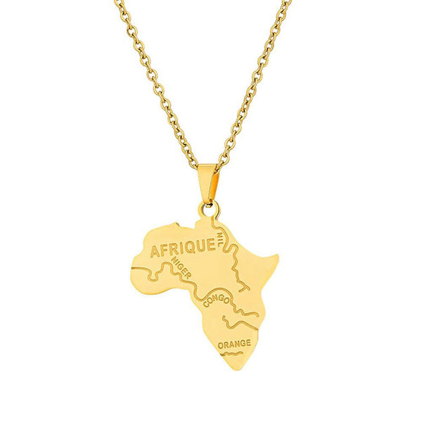 Africa Map Necklace