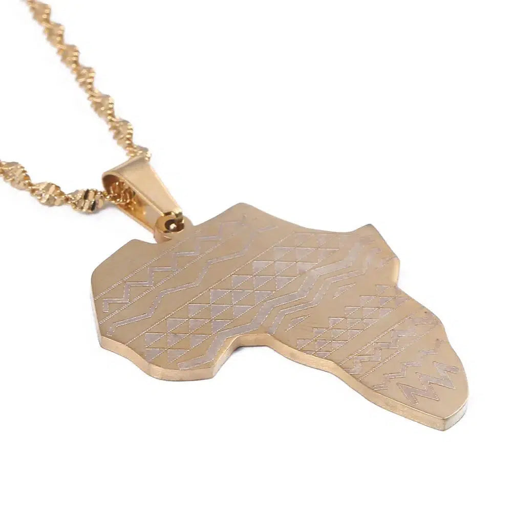 Africa Map Necklace