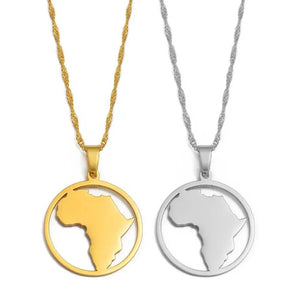 Africa Map Necklace