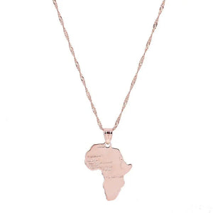 Africa Map Necklace