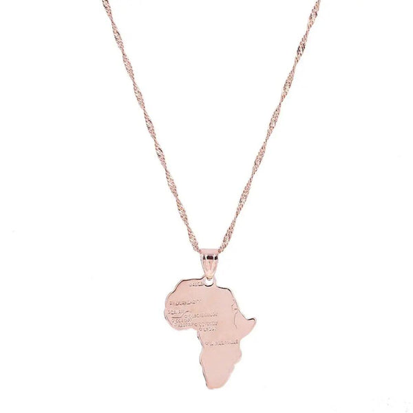 Africa Map Necklace